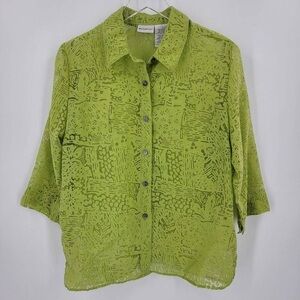 White Stag Lime Button-Down Women's Shirt